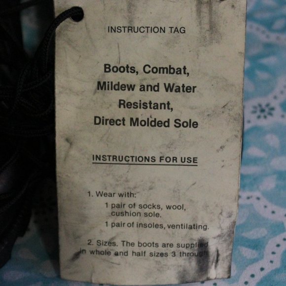 New Vintage Black Leather Military Combat Lace Up Boots Women's Size 8 1/2 N - Picture 9 of 9